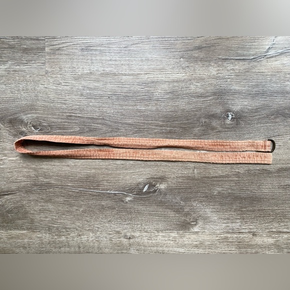 Vintage 70s 80s XS S 24 25 Tan Corduroy Wide Leg Belted Bell Bottoms Pleated - Picture 15 of 16